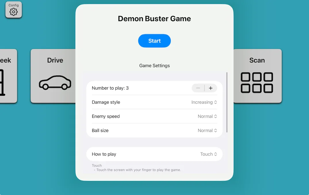 Demon Buster settings